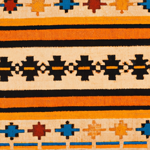 native american design floor covering